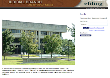 eFiling Sign In Example